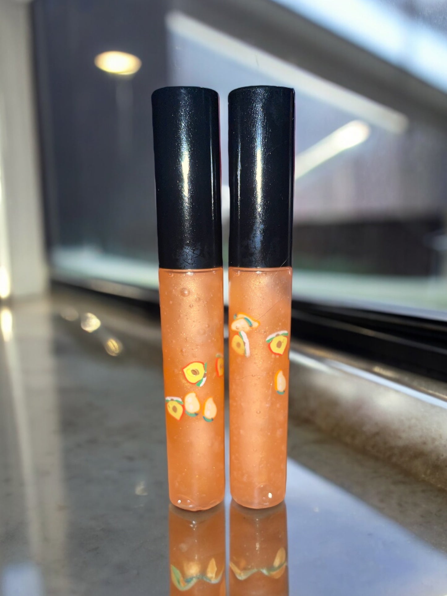 Peach Mango Lipgloss, Peach Flavor, Mango Flavor, Vegan Lipgloss, Non Sticky Lipgloss, Lip Moisturizer, Lip Balm