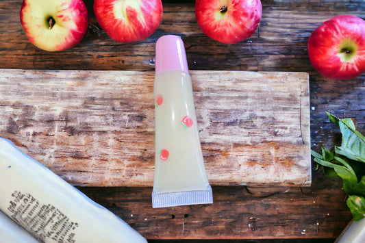 Apple Lipgloss - Lip moisturizer - Fruit scented lip gloss - non sticky lip gloss - vegan lip gloss - Teacher retirement gift - glitter